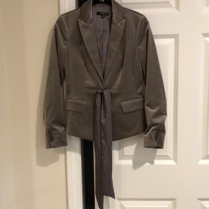 NWOT Ann Taylor Gray Velvet Jacket